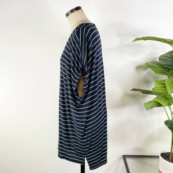 CAbi Navy and White Striped Short Sleeve Tee - Picture 4 of 7